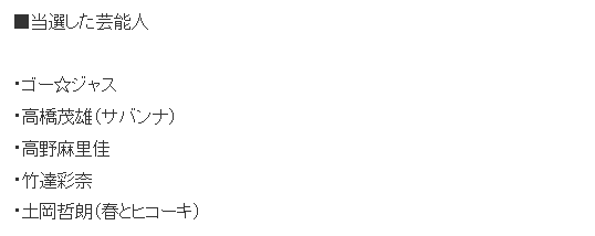 部分中签和落选艺人公众人物名单图片1