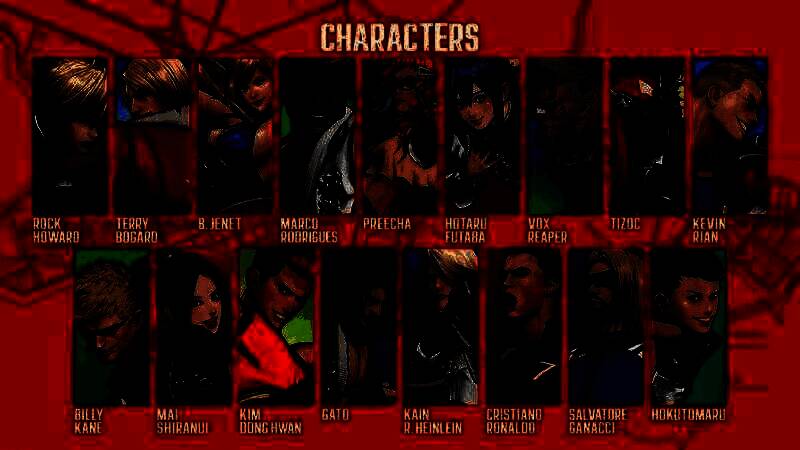 《饿狼传说：群狼之城》角色展示图