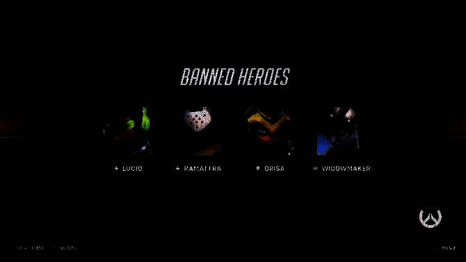 《守望先锋2》“英雄BAN”系统界面
