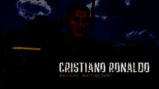 C罗带着功夫足球参赛画面