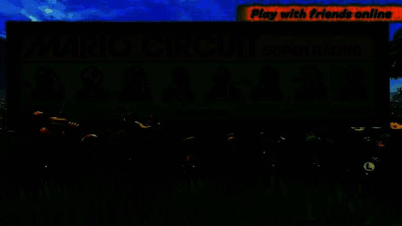 《马里奥赛车:世界》相关画面,大金刚站在初代《超级马里奥赛车》角色海报前