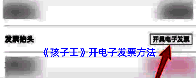 孩子王APP开具电子发票相关页面示例图