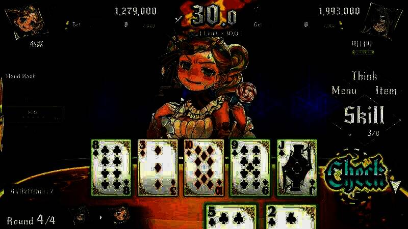 游戏中扑克对决画面