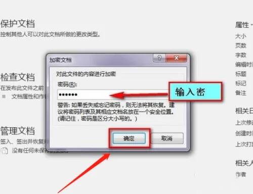 Word2014设置密码窗口图片
