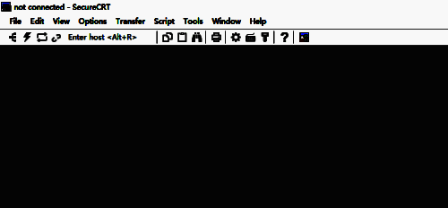 SecureCRT主操作界面图