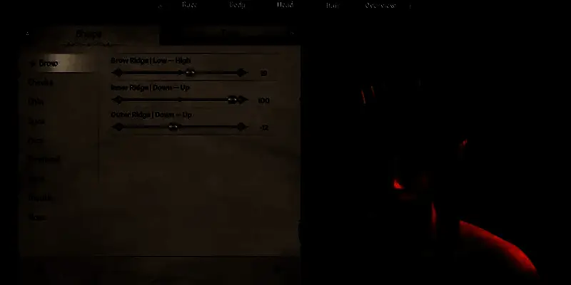 木精灵眉毛捏脸参考图