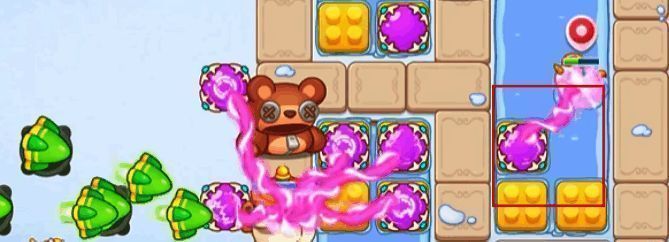 保卫萝卜4右侧水池摆放魔法球图