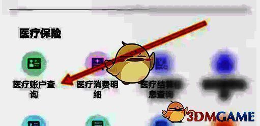 点击医疗账户查询界面图