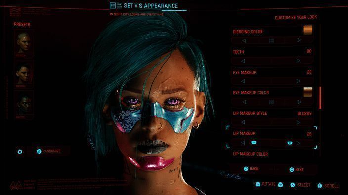 赛博朋克2077人物自定义新选项动画