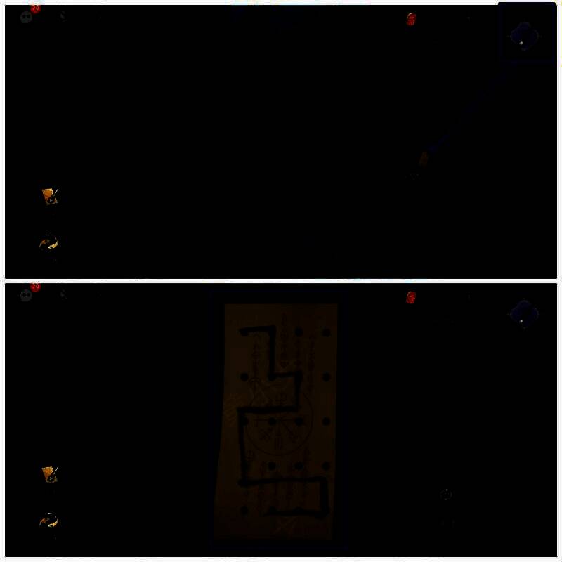 用蘸朱砂的笔画符进入幻境画面