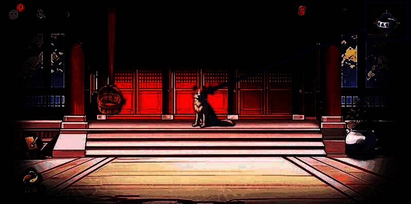 用浸酒狗食喂狗画面