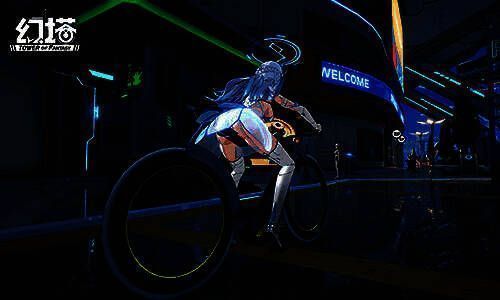 格网世界骑行车玩法画面