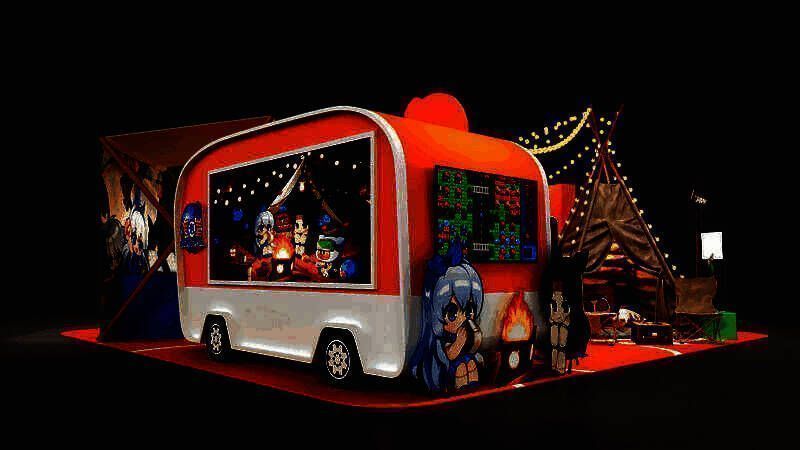 泡泡堂动漫展展台细节图