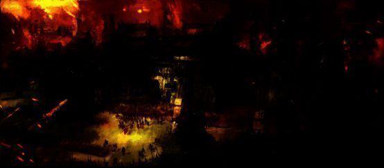 博望坡火光冲天，诸葛亮设伏火烧曹军，场面震撼