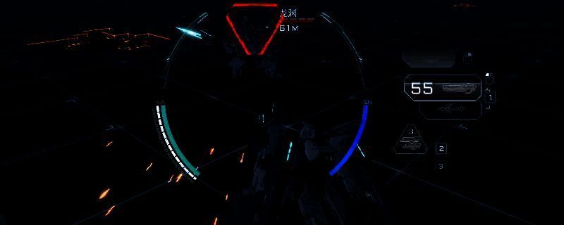 龙渊机甲战斗画面，展示盾反瞬间的动态特效与敌我交战场景