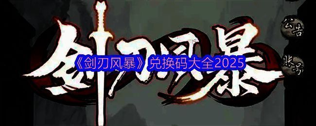 《剑刃风暴》兑换码界面截图，显示输入框和确认按钮