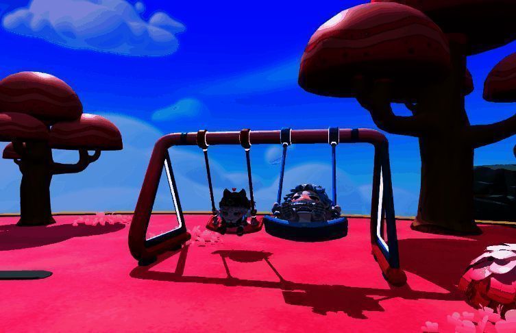 甜蜜秋千场景图,玩家可一起荡秋千并许愿