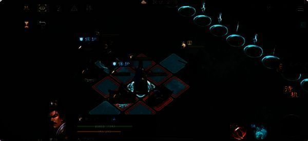 战斗阶段示意图，展示关羽、夏侯渊与曹操的战术配合