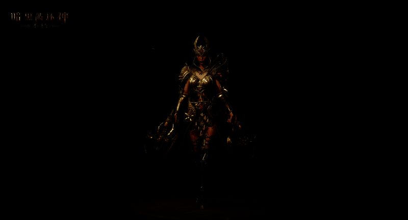 凝珀守卫全身展示,金色战袍与琥珀护甲完美融合