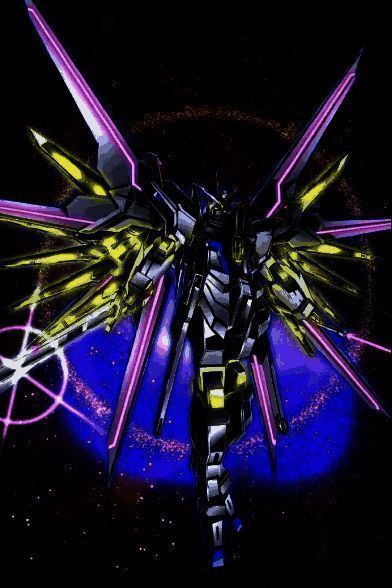 非凡强袭自由敢达正面展示，机体全副武装，气势十足