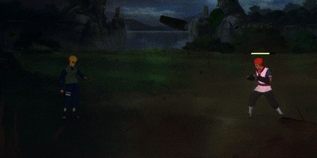 水门施展螺旋闪光超轮舞吼三式的动态画面，动作流畅炫酷