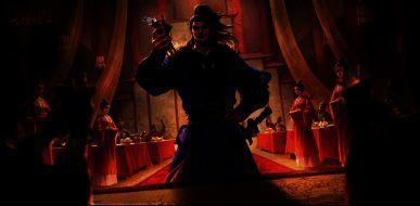 SP曹操另一形态，身披战袍，背景为战鼓擂响