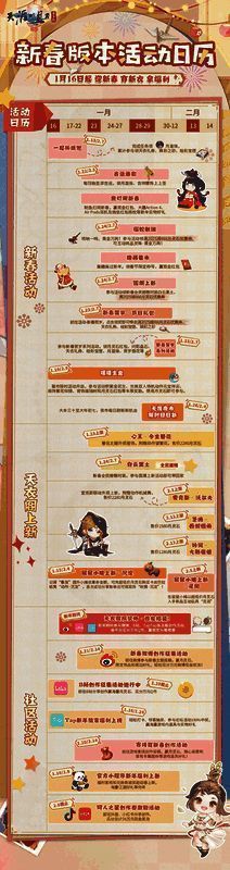 新春活动日历展示,清晰列出每日可参与活动与奖励内容