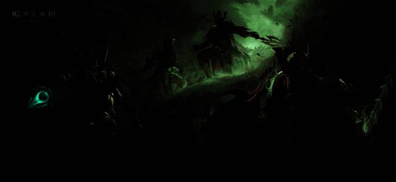 时装特效展示图，角色在战斗中释放技能，光影华丽