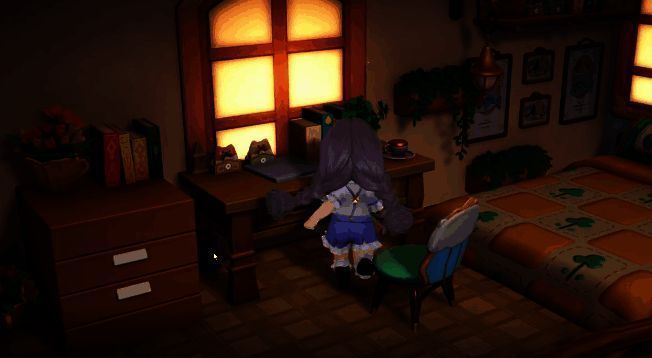 玩家家园岛布置完成效果，整体布局和谐美观