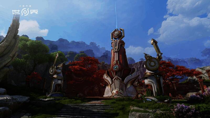 游戏世界全景展示，场景层次丰富，视觉效果震撼