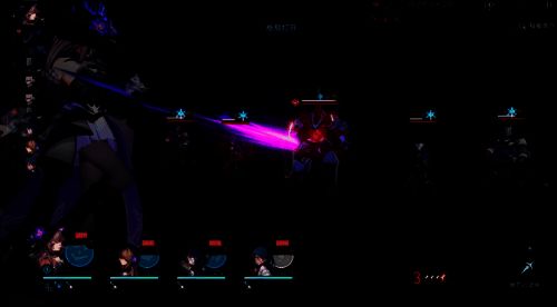 大黑塔战技释放瞬间特效炸裂，敌人被多段伤害击飞