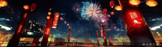 新春限定Boss吞金肥龙登场,场景布满灯笼烟花,战斗氛围喜庆又刺激