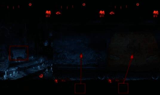 聂莫黎在塔内供台放置布画并使用师刀操作的画面，仪式感十足