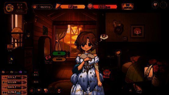 游戏内课程安排界面,女儿学习剑术与炼金术场景