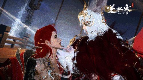 玩家身着节日时装，在游戏内欢度春节