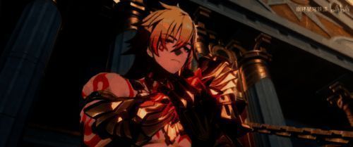 昔涟从背后环抱开拓者的温馨画面，背景模糊处理突出情感浓度