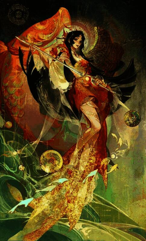 龙吉公主立绘展示,白衣飘逸手持玉如意,眼神坚定中透着温柔