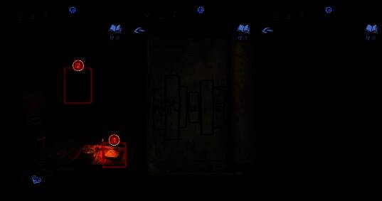 柜子谜题界面展示六位数字锁，下方摆放一本翻开的古书，纸上画着抱拳手势