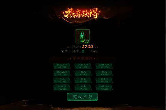 满属性星命石展示界面，所有属性条目均已点亮至最高值