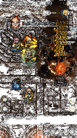 角色施展组合技，特效炫酷，敌人被击飞的战斗片段