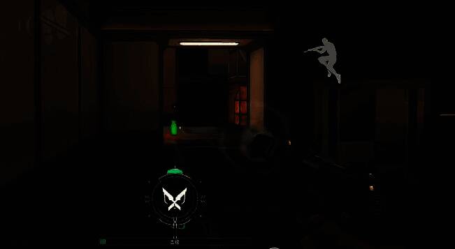 近战英雄手持鬼魅从墙角突袭敌人，敌人倒地瞬间特效炸裂，展现极致偷袭效果