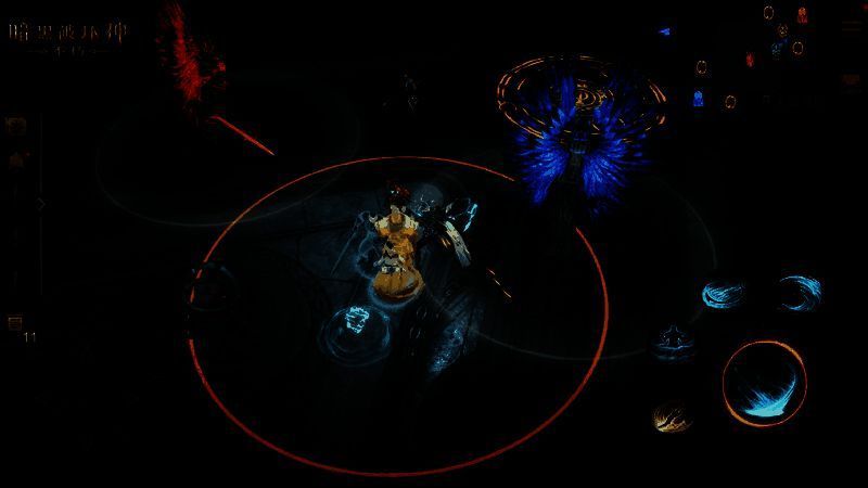 圣迹战歌地图结构示意图，清晰标注三个进度点及中央远古守卫位置