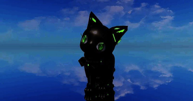 逐风·轩辕煤球坐骑展示,小黑猫造型圆润可爱,奔跑时尾巴摇晃