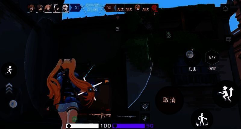 多人对战实况画面，米雪儿位于后方指挥，队友趁沉默期间展开猛烈攻势