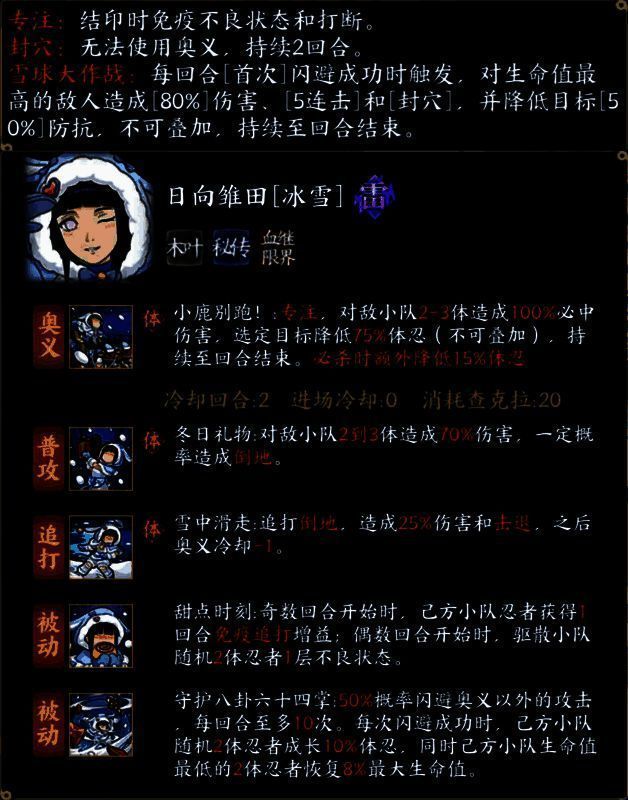 游戏内活动宣传图:雏田站在雪地中微笑挥手,背景为木叶村灯火通明的节日夜景