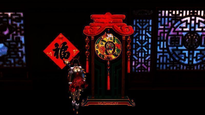 金蛇报春屏风效果图,红色主调搭配金色蛇形纹饰,喜庆十足