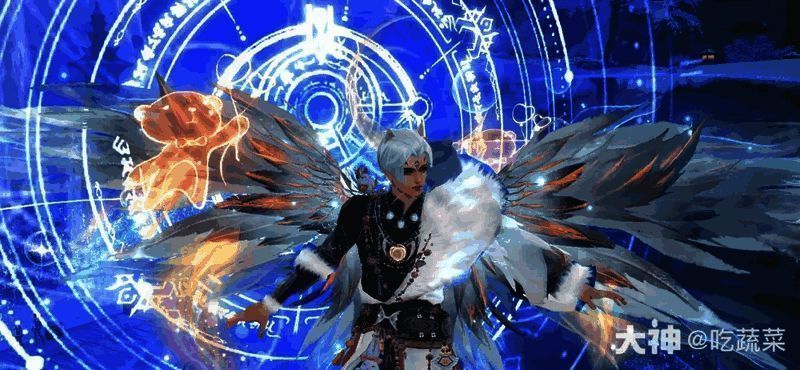 特写展示男款华服细节，胸前狼牙银饰与藏族吉祥纹饰清晰可见