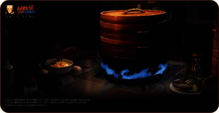 庆典厨房玩法界面,展示蒸笼加热进度与食物积分获取机制