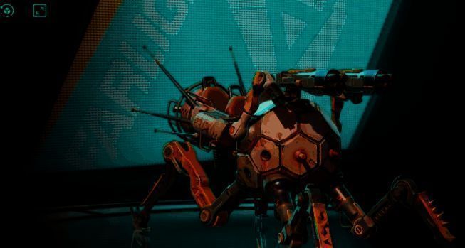 玩家从跳跃中的蜘蛛战车跃出，在空中完成射击动作，实现空中打击