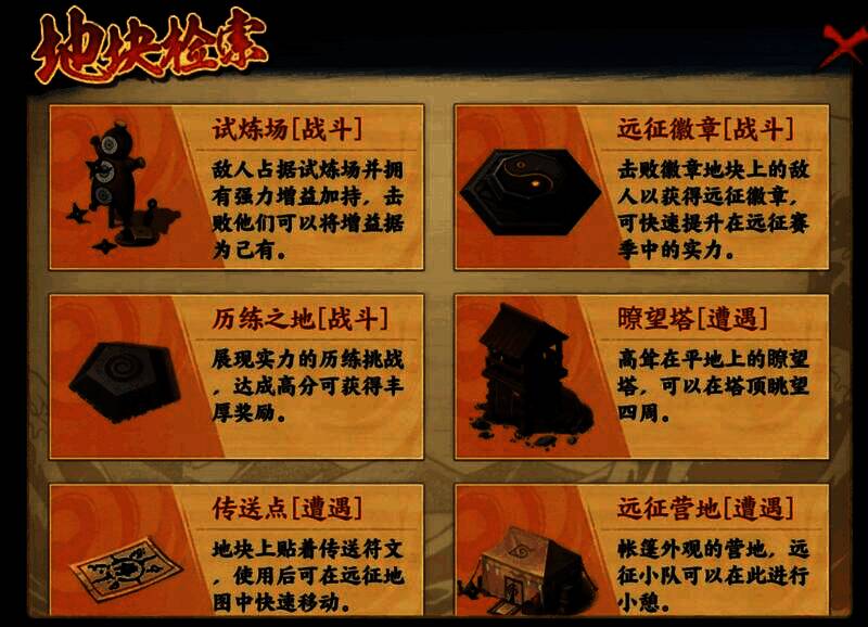 试炼场增益图标展示,包含不、追、延、吸等多种类型